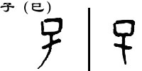 甲骨文 子【巳】