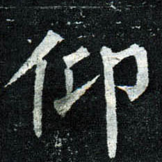 楷书 仰