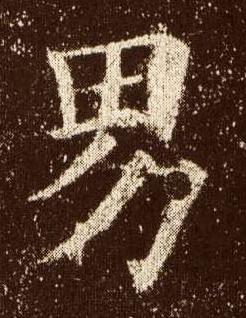 楷书 男