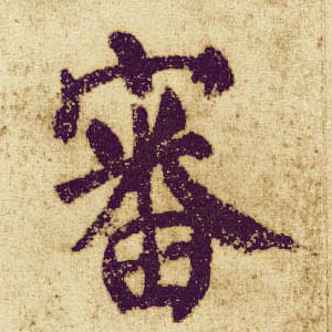 楷书 審【审】